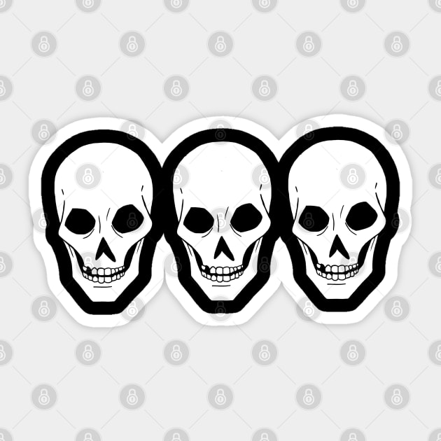 Spooky Skulls Sticker by TaliDe